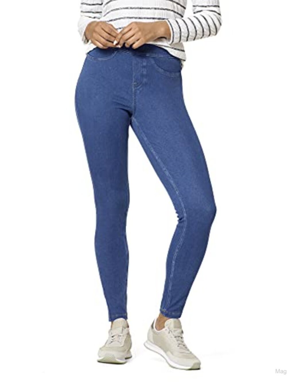 HUE Denim Leggings Womens Skinny High Rise Pull On Stretch